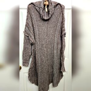 Fun soft and interesting pullover sweater dress. OS